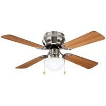 BOSTON HARBOR Boston Harbor 42-742T-MR-EN-BN Ceiling Fan, 42In, With 7In Light Kit, Brushed Nickel Housing 42-742T-MR-EN-BN